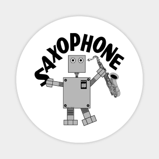 Saxophone Robot Text Magnet